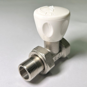 Вентиль ручной НВ 1/2 с разъёмным соединением, никелированный