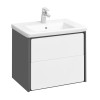 Roca Ronda Тумба подвесная 60x41x48см, с 2 ящиками, цвет: белый/антрацит. Z.RU93.0.296.3