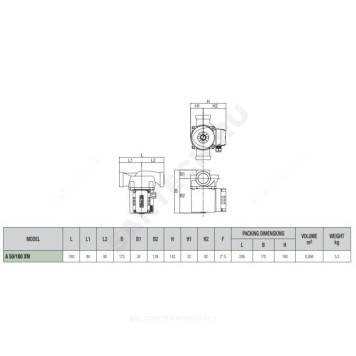 Насос циркул A 50/180 XM PN10 230В б/к DAB 505802041-2