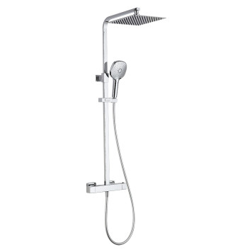 AQM8007CR Душ сист с термост Cool Touch, верхн. душ 226х120мм, ручн. душ 3 режима, цвет хром AQM8007CR