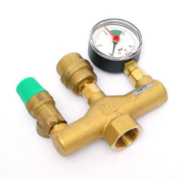 Группа безопасности котла Uni-Fitt до 50 кВт 1 3 бар латунь-4