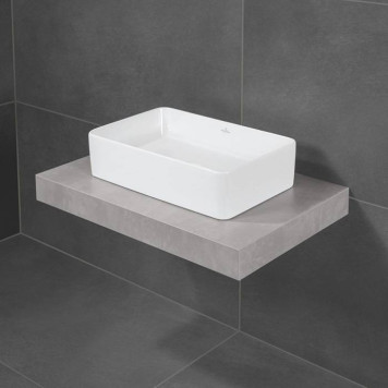 VilleroyBoch Collaro Раковина накладная 56х36х14.5см., без отв., цвет: альпийский белый. 4A205601-2