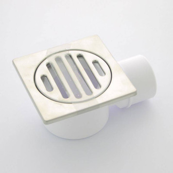 Трап McAlpine 100 х 100 мм, H=62 мм, выход 50 мм, нерж.сталь-2