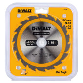 Диск пильный DeWalt твердосплавный 165х30 мм, 18 зубьев CONSTRUCTION DT1936