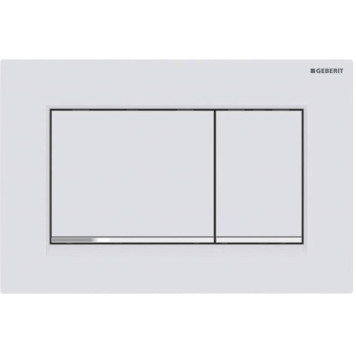 115.883.JT.1 клавиша двойного смыва Sigma 30 NEW к 111.300/350/361/362/380/390/796 не оставляет отпечатков пальцев, белый мат/хром глянц/белый мат 115.883.JT.1