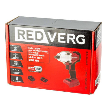 Гайковерт аккумуляторный ударный бесщеточный REDVERG RD-IW18BL-500/U (без акк, без з/у)-7
