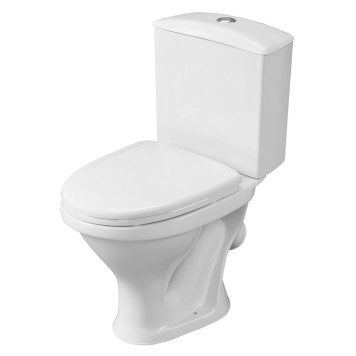 1P2018S0000BF Унитаз-компакт Вест белый, сидение полипропилен (арт. 188018S0020B0), кос выпуск 1.P201.8.S00.00B.F