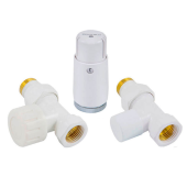 Комплект Schlosser DN15 GZ1/2 x GW1/2 проходной с головкой Мини M30x1,5, Белый 602200057