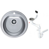 Alv 1116756 Form 30 Мойка I, 1 чаша, 0,7 мм, SAT, 3½ Ø510х185 мм,+сифон 1130550, шк 450 1116756