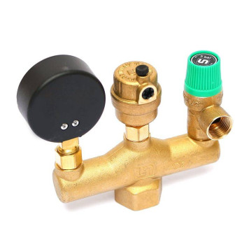 Группа безопасности котла Uni-Fitt до 50 кВт 1 3 бар латунь-2