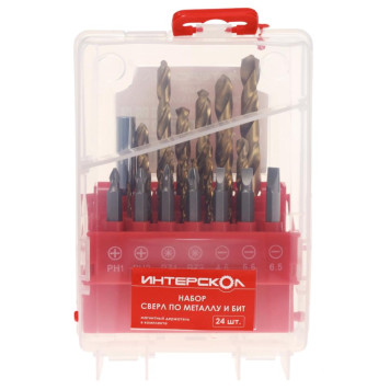 Набор сверл и бит ИНТЕРСКОЛ (24 шт)-3