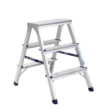 Стремянка Алюмет 3 ступени двухсторонняя алюминиевая
