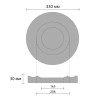 Розетка потолочная DECOMASTER 80202 (d нар. 330, d вн. 165, h=30мм)