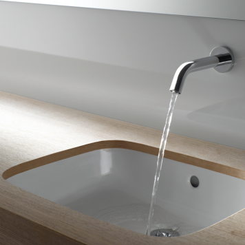 TOTO Public Раковина 54x46см, встраиваемая снизу, с переливом, CeFiONtect, цвет: белый