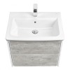 Roca Ronda Тумба подвесная 60x41x48см, с 2 ящиками, цвет: бетон/белый матовый. Z.RU93.0.300.2