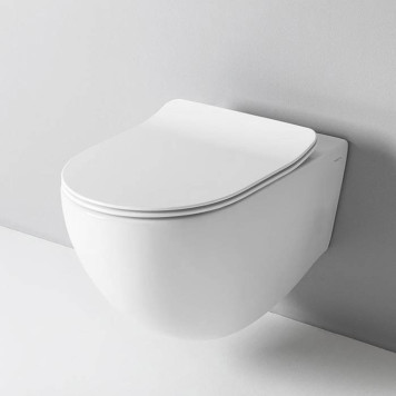 Artceram File 2.0 Унитаз подвесной 36х52см, безободковый, турбо смыв the.reel, saniglaze, цвет: белый матовый