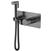 Boheme Stick Touch Гигиенический душ со смесителем и встраиваемой частью, цвет: gun metall 127-GM.2