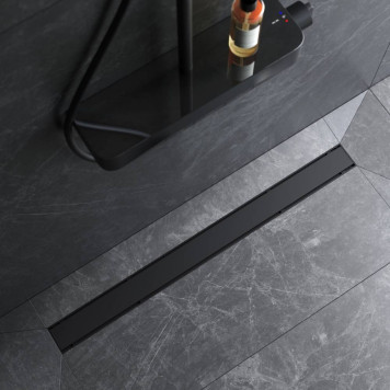 W02SC-U11-090-04BM Трап для душа линейный, универсальный затвор Tile, 90 см-1