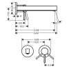 Hansgrohe Finoris Смеситель для раковины, встраиваемый, излив 22.8см., внешняя часть, цвет: белый матовый