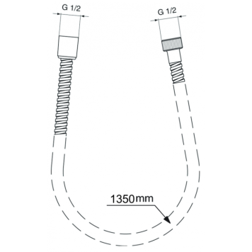 BG135AA ULTRAFLEX пластиковый шланг для душа 1350 мм BG135AA-1