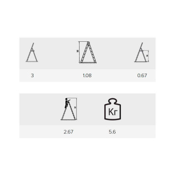 Стремянка Алюмет 3 ступени стальная-1