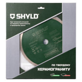 Круг алмазный SHYLD сплошной по твердому керамограниту и природному камню 250х25,4 мм(30350)