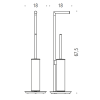 Colombo Mini Стойка напольная с держателем т/б, туалетный ерш, цвет: хром