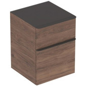 500.357.JR.1 Geberit Smyle Square Боковой шкафчик низкий с двумя выдвижными ящиками, цветпекан  500.357.JR.1