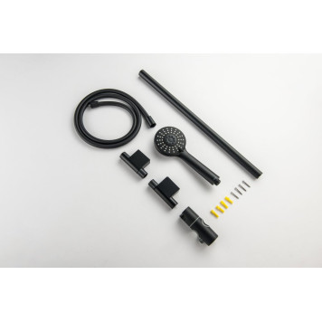 AQ2017MB БЕТТА душевой гарнитур 3jet 65 см, матовый черный AQ2017MB-1