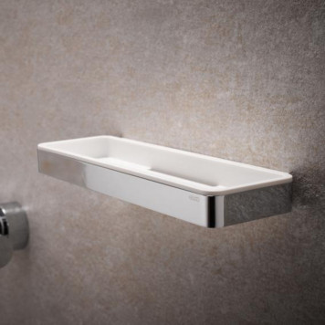 14958010051 PLAN Корзинка для душа 288мм, хром/белый 14958010051-1