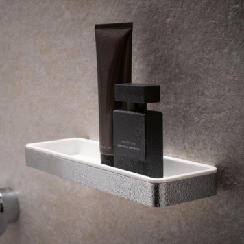 14958010051 PLAN Корзинка для душа 288мм, хром/белый 14958010051-2