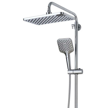 AQ2840CR НИКА душевая система (смеситель для ванны) 3 jet 300х193 мм с длинным изливом AQ2840CR-1