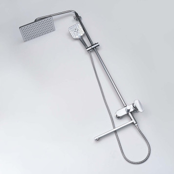 AQ2840CR НИКА душевая система (смеситель для ванны) 3 jet 300х193 мм с длинным изливом AQ2840CR-5