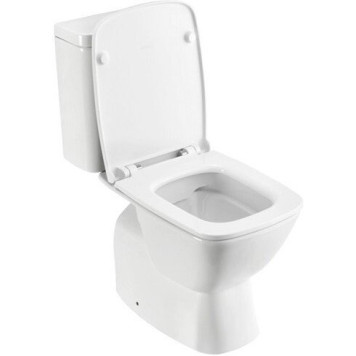 1.WH30.2.418 НЕО rimless Унитаз-компакт безободковый, 2 реж., дюро, метал крепеж, soft-close, тонкое 1.WH30.2.418