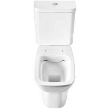 1.WH30.2.418 НЕО rimless Унитаз-компакт безободковый, 2 реж., дюро, метал крепеж, soft-close, тонкое 1.WH30.2.418-1