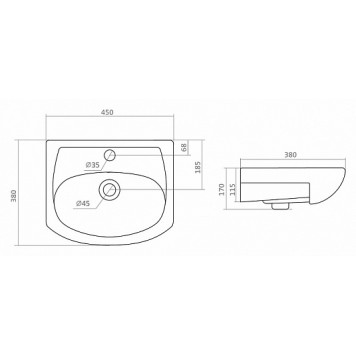 1A1044K1MR010 Набор: 1A104401MR010 Тумба-умывальник МИРА Н 45/ 1WH112449 Раковина Азов-45 1A1044K1MR010-1