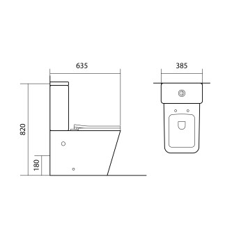 AQ1263N-00 ЛИБРА New Унитаз напольный безободковый с бачком 630390825мм, горизонтальный выпуск, тонкое сиденье с механизмом плавного закрывания, кре AQ1263N-00-1