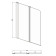 AQ DEL SBA 10015CH Шторка на ванну двухэлементная, поворотная 1000X1500 профиль хром, стекло прозрачное AQ DEL SBA 10015CH