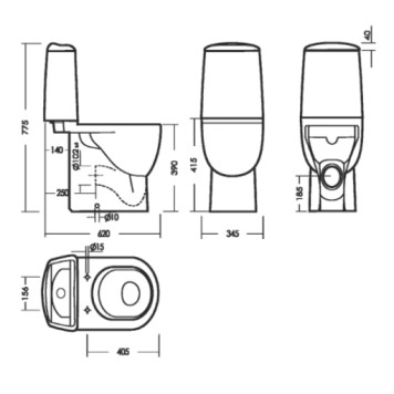 BEST Basic Белый S1 Унитаз-компакт в упаковке (Exclusive) WC.CC/BEST/2-P/WHT.G/S1-1