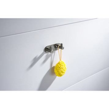 AQ4102BGM ЕВРОПА крючок двойной, оружейная сталь (шлиф. черный хром) AQ4102BGM-2