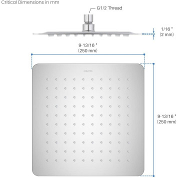 AQ2072CR квадратный верхний душ 2502502 мм AQ2072CR-8