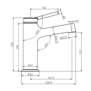 LM3806CMinimaСмеситель для умывальника монолитный, хром LM3806C-1