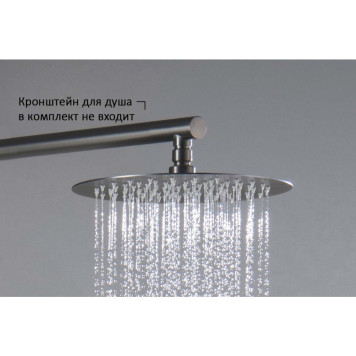 AQ2073BGM круглый верхний душ 2502 мм, оружейная сталь (шлиф. черный хром) AQ2073BGM-4