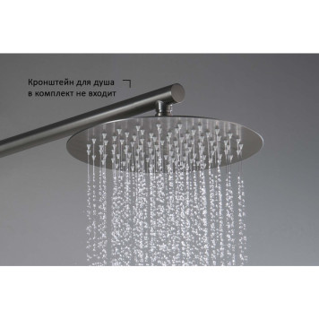 AQ2073BGM круглый верхний душ 2502 мм, оружейная сталь (шлиф. черный хром) AQ2073BGM-5