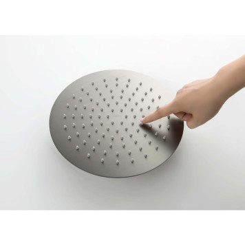 AQ2073BGM круглый верхний душ 2502 мм, оружейная сталь (шлиф. черный хром) AQ2073BGM-7