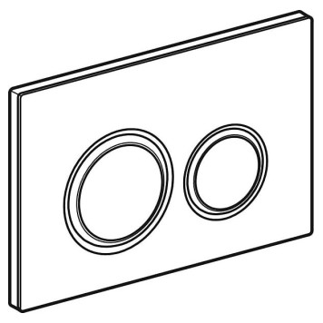 115.884.SI.1 Смывная клавиша Geberit Sigma21, двойной смыв к 111.300/350/361/362/380/390/796 : стекло белое, глянцевый хром 115.884.SI.1-2