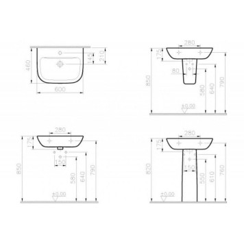 5529B003-0156 S20 Пьедестал, цвет белый 5529B003-0156-2