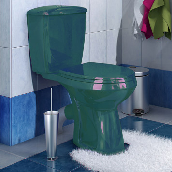 43325110202 Унитаз-компактЭлиссаСтандарт/ зеленый, нижний подвод воды, косой выпуск (старый арт. 43325130202) 43325110202-2