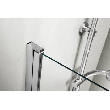 AQ DEL SBA 08015CH Шторка на ванну, одноэлементная, поворотная 800X1500 профиль хром, стекло прозрачное AQ DEL SBA 08015CH-2
