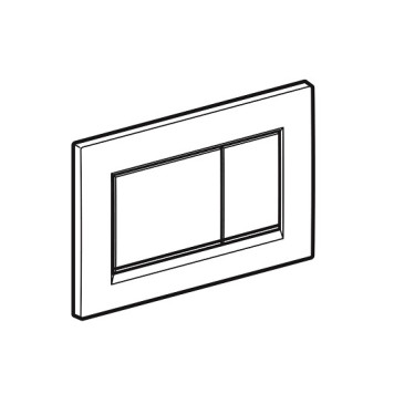 115.883.JT.1 клавиша двойного смыва Sigma 30 NEW к 111.300/350/361/362/380/390/796 не оставляет отпечатков пальцев, белый мат/хром глянц/белый мат 115.883.JT.1-2